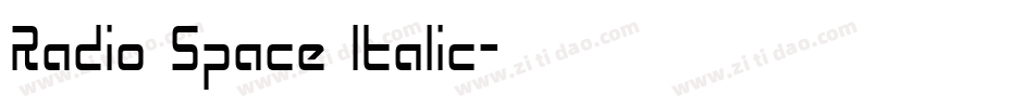 Radio Space Italic字体转换